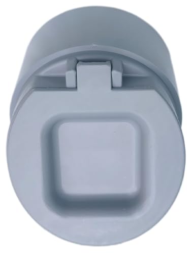 Image of ESEKSAFAR PVC Drain Backflow Valve Anti Rats Cockroaches, Snakes Backflow Strainer Cap,Cover,Hose Non Return Water for pipe (2pc -2 inch PVC Drain cap Means 63mm O.D. Pipe)