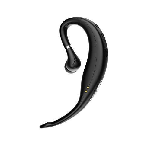 Single Ear Hook Bluetooth Earphone Wireless Headphone Phone Earpiece 10 hrs Driving Headset Built-in HD Mic Mono Ear Bud for iPhone Samsung iOS Android Cellphones