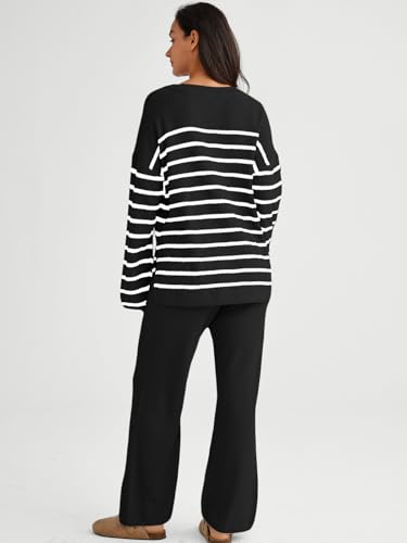 Image of LILLUSORY Women's 2 Piece Lounge Sets Oversized Slouchy Matching Cozy Knit Sets