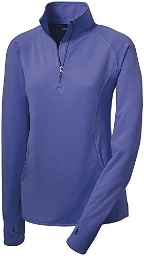Joe’s USA Ladies Humedad Stretch 1/2-Zip Pullover Sudaderas. Tamaños XS-4 X L