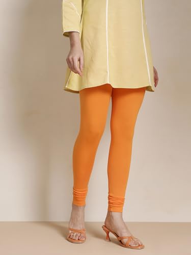 Image of TWIN BIRDS Tailored Cut and Classic Fit Super Stretchable Elastane Fabric Churidar Leggings for Women