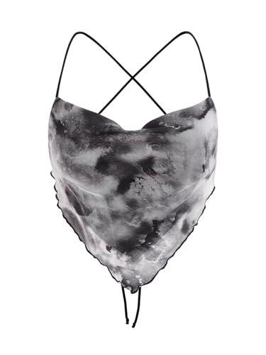 Verdusa Women's Y2K Bandana Tops Summer Concert Outfit Boho Corset...