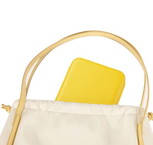 L&Ici Small Jewelry Box For Women Girls, Pu Leather Travel Jewelry Organizer Case, Portable Jewellery Storage Holder Display For Ring Earrings Watch Men Kids Gift, Yellow(8.26(L)X5.5(W)X1.7(H) Inch) #TOP6