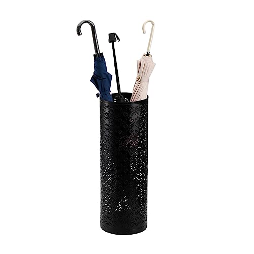 Gloserin Metal Umbrella Stand Rack, Free Standing Umbrella Holder Bin, Canes Walking Sticks Holder for Entryway, Home, Office (Round)
