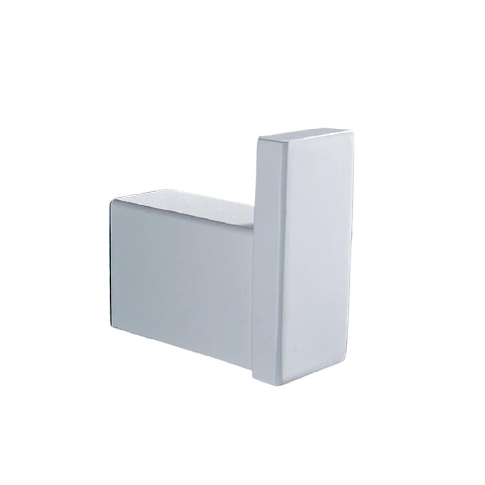 Türhaken Badezimmerhaken Badezimmer-Hardware-Set, weißer Bademantelhaken, Handtuchhalter, Stangenregal, Seidenpapierhalter, Zahnbürstenhalter, Badezimmerzubehör, Bademantelhaken, A(Color:Robe Hook)