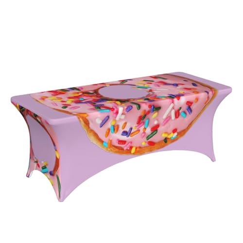 Nappe extensible rectangulaire anti-tache pour grande table ovale - 4