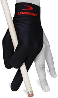 Longoni Billiard Pool CUE Glove - Black - One Size fits All
