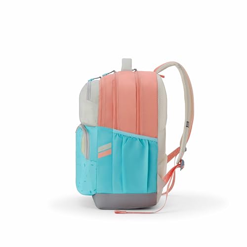 Image of American Tourister Banger | 36 Ltrs | 3 Compartments | Bottle Pocket | Ergonomic Padded Back Panel & Shoulder Straps | School Backpack for Boys & Girls | 1 Year International Warranty | Coral /Mint