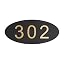 black 3(oval)-3D numbers