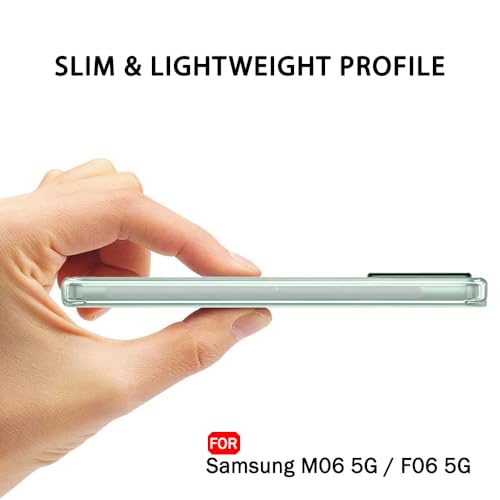 Image of TheGiftKart Back Cover Soft Case for Samsung Galaxy M06 5G / F06 5G | Best Camera Protection | Inbuilt Dust Plugs & Anti-Slip Grip | Ultra Clear Slim Case for Samsung M06 / F06 (Silicone, Transparent)