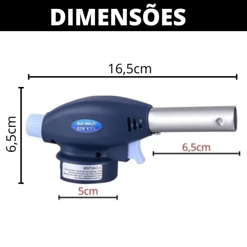 Kit 2 Maçarico Profissional Portátil Culinário Gourmet Regulagem Chama