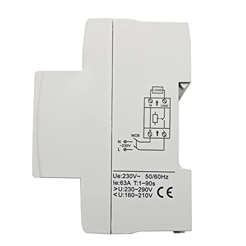 Relais de protection surtension sous-tension 63A monophasé pour tableau rail DIN - 5