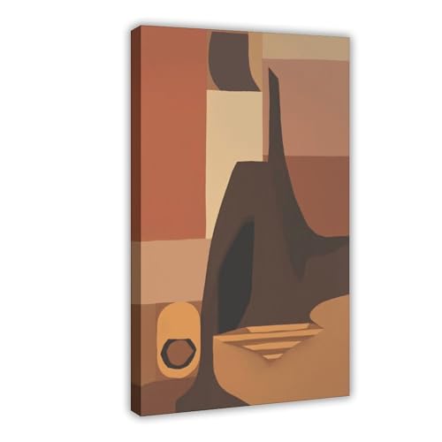 Affiche sur toile terre cuite Mnyuein pour créer un salon chaleureux et design
