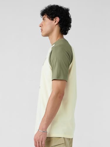 Image of The Souled Store Karma Men and Boys Short Sleeves Round Neck Green Graphic Printed Regular Fit Cotton T-Shirts