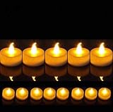 DISOK - Velas Led Decoración Velitas decorativas Pilas incluidas Baratas (Sin Cera, Ni Humo) - Decoración de Eventos, Bodas, Chiringuitos, Celebraciones