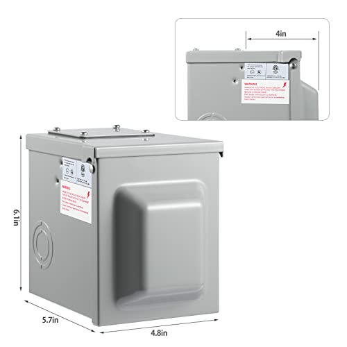 Yukilyn Rv 50 Amp Power Outlet Box 125/250Volt Nema 14-50R Weatherproof Outdoor Electrical Receptacle Rv Power Receptacle Panel Plug For Rv Camper Travel Trailer Motorhome Electric Car Generator #TOP1