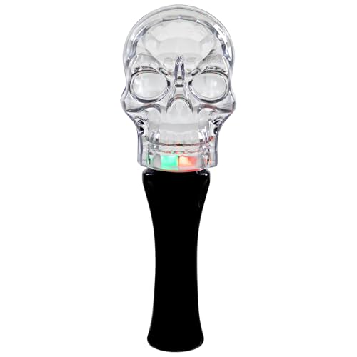 Image of LED Lighted Multi-Function Halloween Skull Light - 9 inch - Multicolor Lights