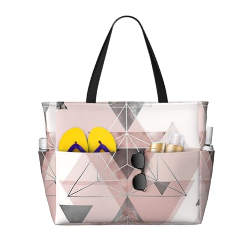 Sac à bandoulière pour femme au design géo rose blush haut de gamme