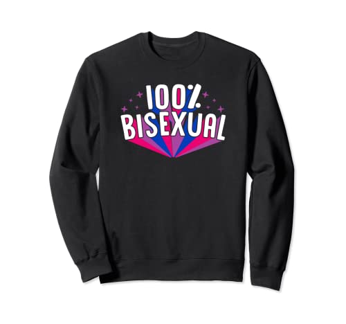100% Bisexual Pride Estilo Estético Bi Stuff Trendy Sudadera