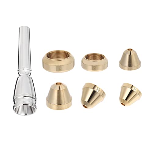 Toddmomy Brass Trumpet Parts Set 3c 3b 2c Bb Mouthpieces for Learning Performance