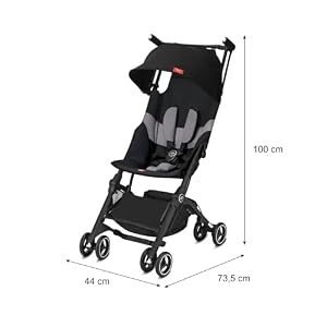 gb Pockit+ All-Terrain, Ultra Compact Lightweight Travel Stroller with Canopy and Reclining Seat in Velvet Black — photo 3 of 6