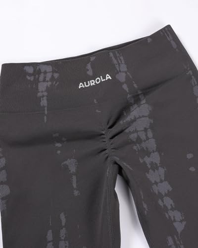Image of AUROLA Serpent Snake Seamless Scrunch Workout Leggings for Women,Girls Squat Proof Ribbed Thick Active Gym Pants