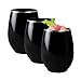 Smarty Had A Party Plastic Wine Tumbler, Disposable Stemless 12 oz Drinking Glasses, Elegant Drinkware in Bulk Order for Wedding, Birthday & All Occasions, 64 pcs (Black with Silver)