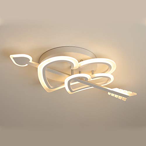 Lampe en fer forgé style Heart avec plafonnier LED intérieur