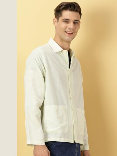 Image of Thomas Scott Men's | Solid | Full Sleeve | Regular Fit | 100% Cotton | Double Pocket | Spread Collar | Casual Shirt