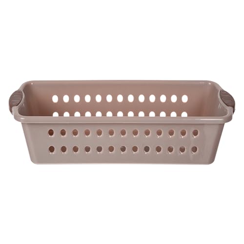 Image of Urbane Home Pack of 3 Storage Basket | Storage Organizer for Kitchen-Refrigerator-Vegetables-Stationery | Multipurpose Cabinet Shelf Rack | Storage Box for Kitchen | JAWA-1 | Small | Peach