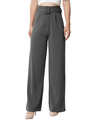 Image of KOTTY Women High Rise Regular Fit Cotton Blend Trousers
