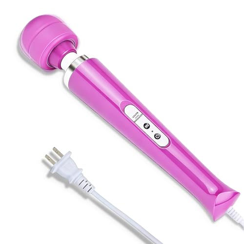 Image of Handheld Electric Back Massager, 10 Speed Wired Deep Tissue Vibrating Massager for Muscle Aches (Purple)
