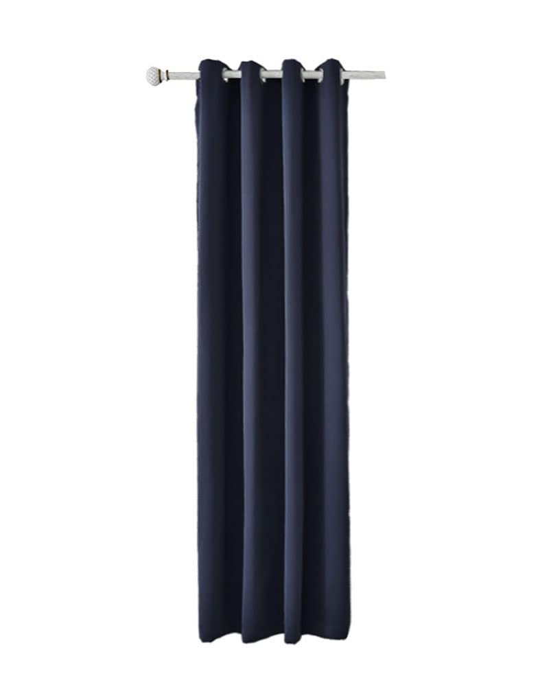 Rideaux de style nordique bleu marine pour ambiance de salon chic