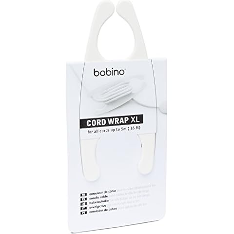 Bobino Cord Wrap - Multiple Colors - Stylish Cable and Wire Management/Organizer (Extra Large, White) Cover