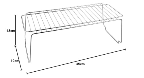 METALTEX Rectangular Shelf 45x19x18 Space Home Furniture and Furnishing