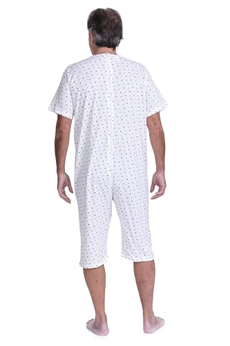 Pyjama sanitaire Ferrucci short anti-manipulation pour senior