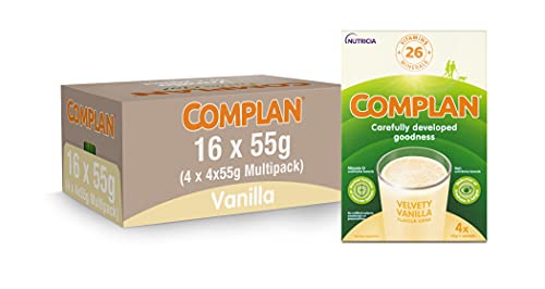 Complan Velvety Vanilla Nutritional Drink Sachets 4 x 55 g (Pack of 4)
