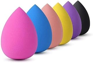 مجموعة إسفنجات مكياج صغيرة لمزج كريم الأساس، متعددة الألوان، وردي، مجموعة من 4 قطع