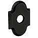 Baldwin R030.PV Pair of 3.95" Height Arch Privacy Rosettes, Satin Black