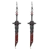 JIUIQL Unique Handmade Punk Retro Gothic Long Dagger Knife Sword Dangle Drop Earrings for Women Girl