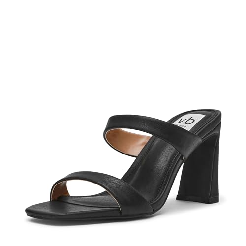 DV Dolce Vita Women's Veniss Heeled Sandal, Black, 8