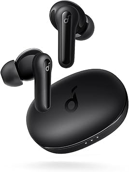 Soundcore by Anker Life P2 Mini True Wireless Earbuds, 10mm Drivers with Big Bass, Custom EQ, Bluetooth 5.2, 32H Playtime, USB-C for Fast Charging, Tiny Size for Commute, Work (Black) - 2