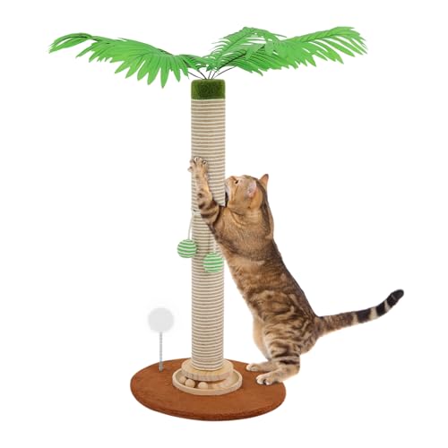 Rascador para gatos tipo árbol de 27.5 pulgadas con pelota colgante miniatura 1