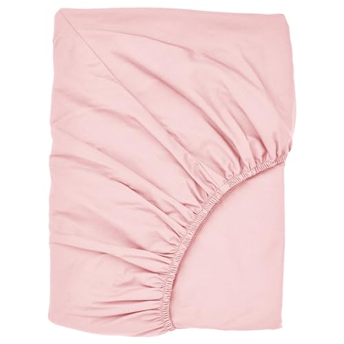 Drap-housse rose clair 90 x 200 cm ULLVIDE linge de lit simple extensible - 2