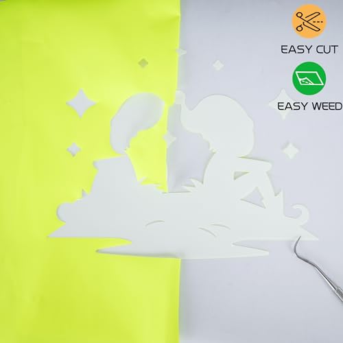 Image of RENLITONG 3D Puff HTV Matte Heat Transfer Vinyl Roll 12 inch x 7ft Iron on for Heat Press T Shirt for All Cutter Machine Heat Vinyl Design (7ft, 3D Puff Neon Yellow)