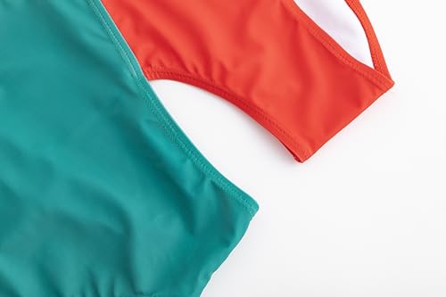 Image of LIZENS Girls One Piece Swimwear One Shoulder Watermelon Print Swimsuit for Kids Girls Bathing Suit