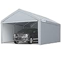 Quictent 13'X20' Heavy Duty Carport Galvanized Car Canopy Garage Outdoor Boat Shelter with Reinforced Frame - Silver Gray