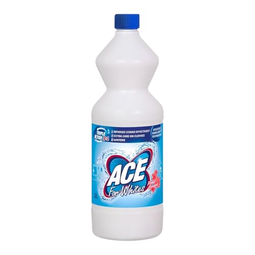 ACE Ultra Floral for Whites Powerful Laundry Bleach for Brilliant Whites Deep Cleaning & Tough Stain Removal Formula Brightens & Revives Fabrics