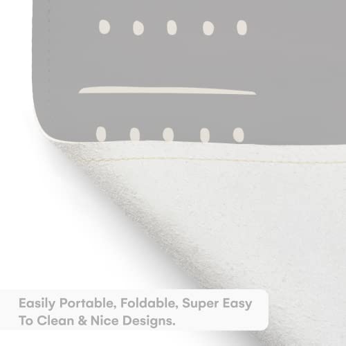 Childlike Behavior Vegan Leather Baby Changing Pad- Wipeable Portable Changing Pad For Babies- Perfect For Travel- Foldable And Waterproof Changing Mat - Breathable And Gentle On Babys Skin-Grey 16X30 #TOP1