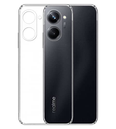 Image of Transparent Soft Silicone TPU Flexible Back Cover Compatible with Realme 10 Pro 5G